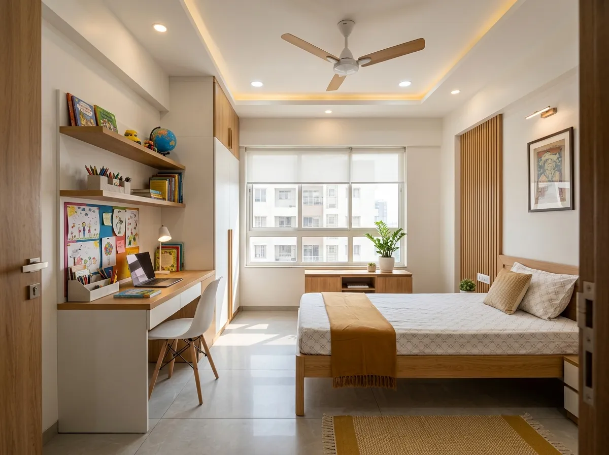 Kids Bedroom White Oak