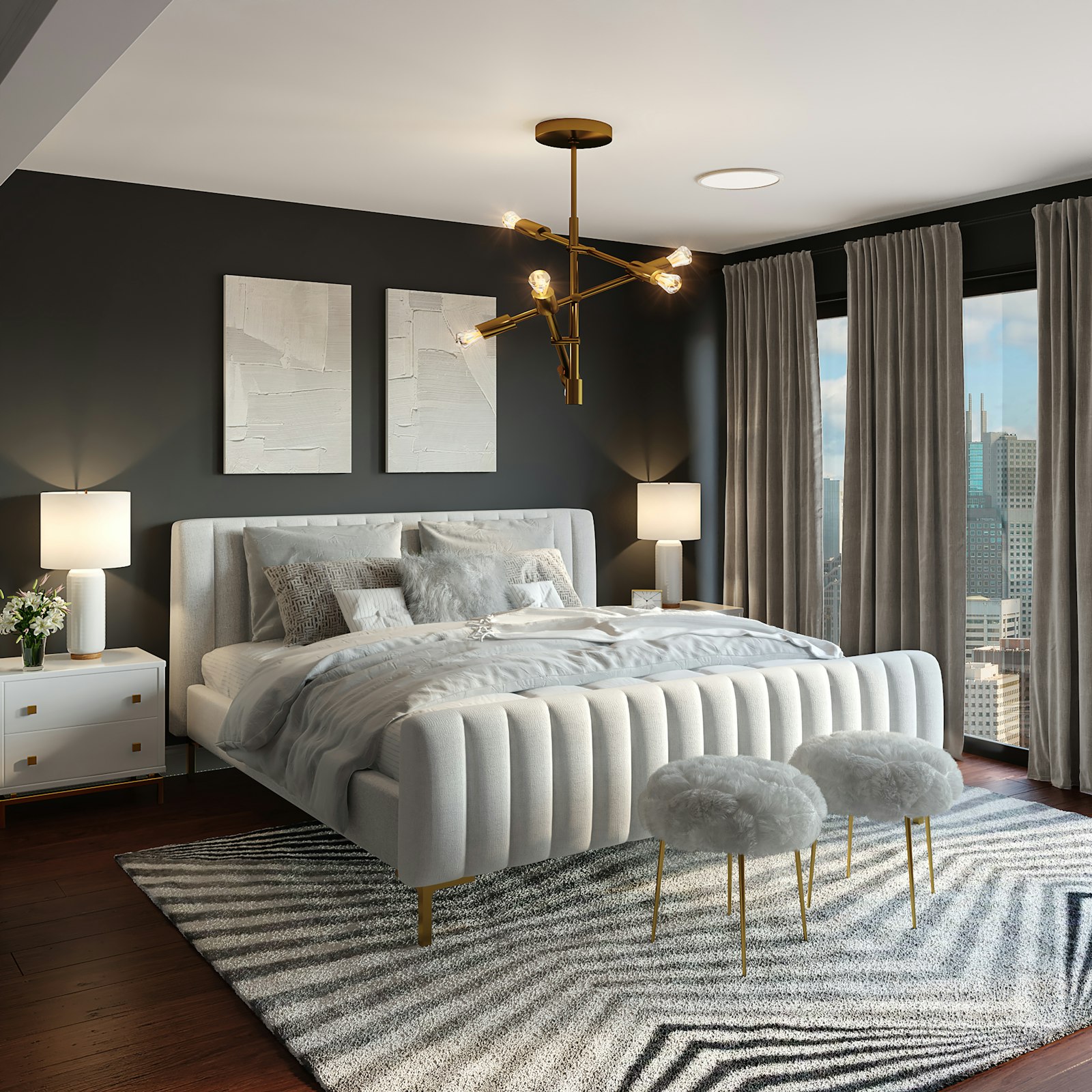 Luxury bedroom interior design